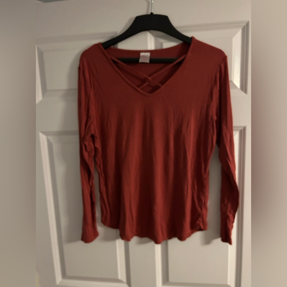 No Boundaries Long Sleeve Criss Cross Top